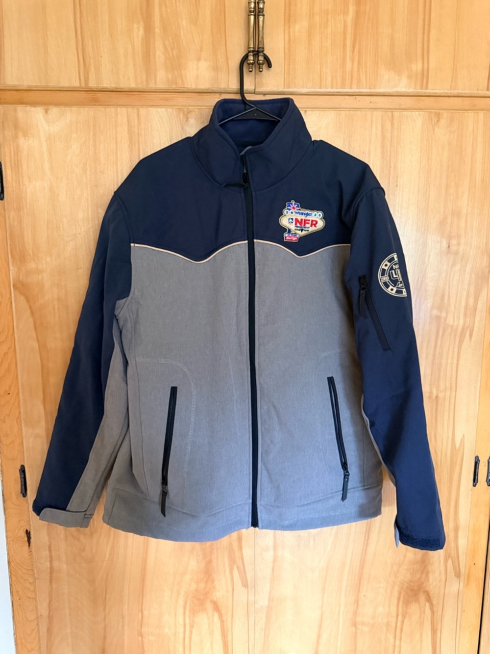 NFR Logo Two-Tone Navy and Gray Softshell Jacket
